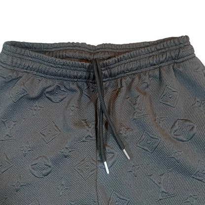 Grey Embossed Monogram Pants