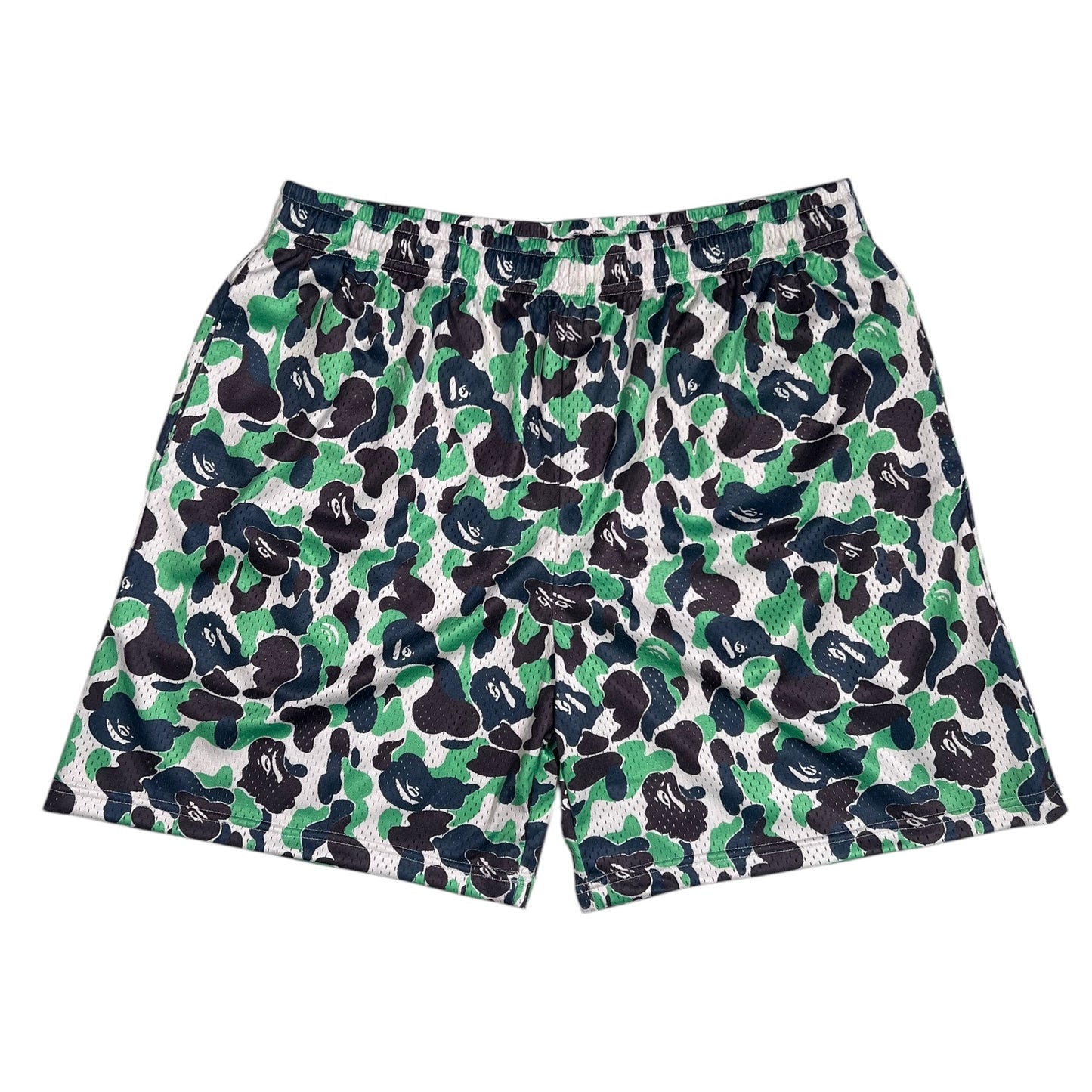 Green Bape Camo Mesh Shorts (Size L)