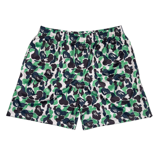 Green Bape Camo Mesh Shorts (Size L)