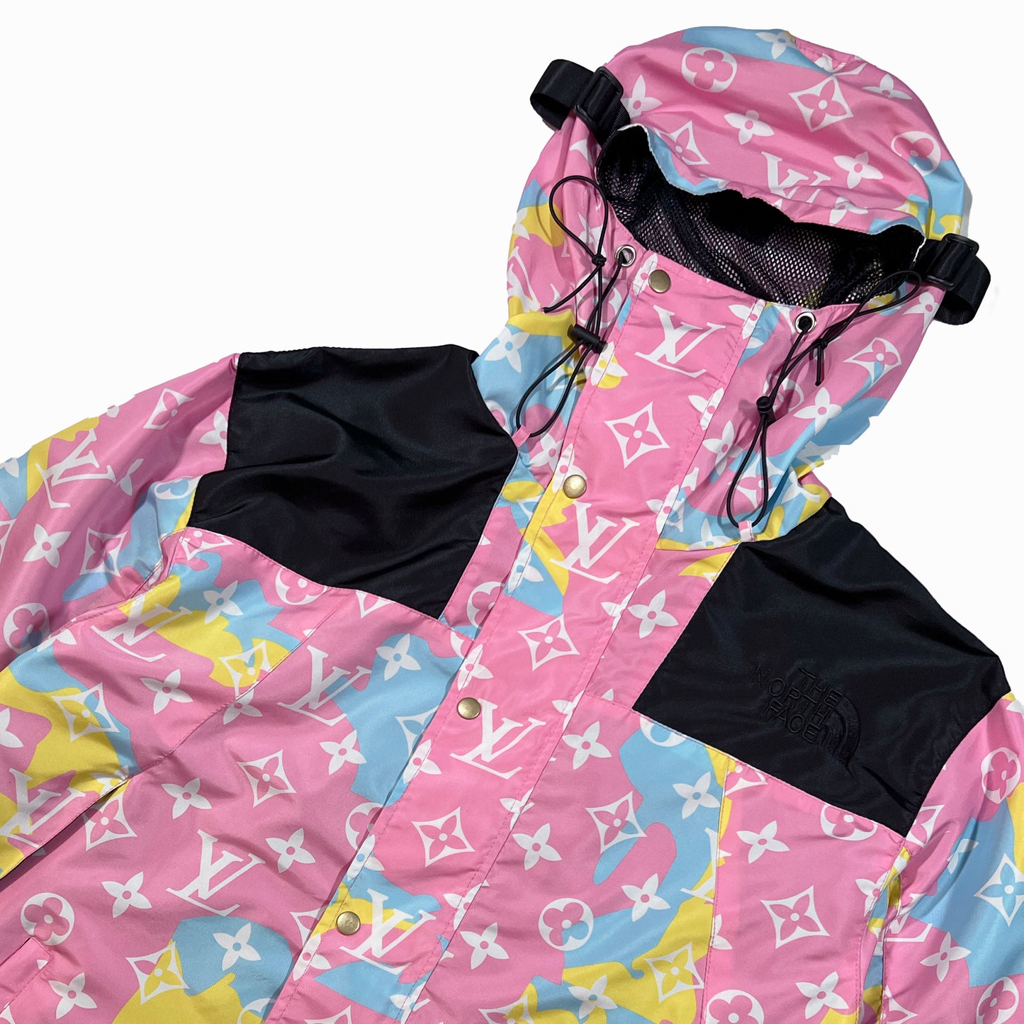 Pink Cotton Candy Camo LV x TNF windbreaker (Size M)