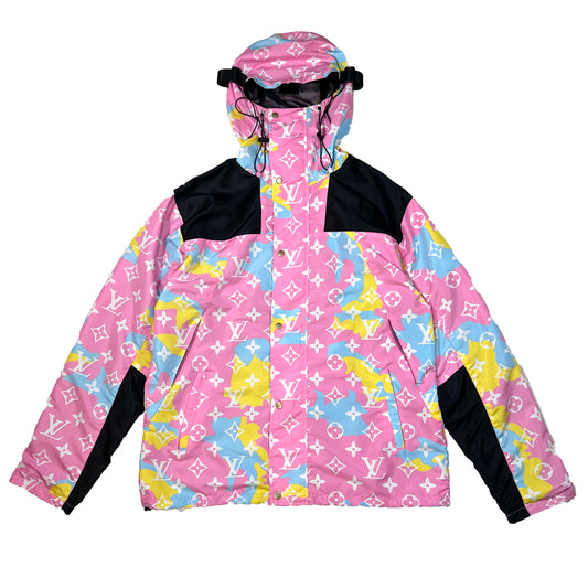 Pink Cotton Candy Camo LV x TNF windbreaker (Size M)